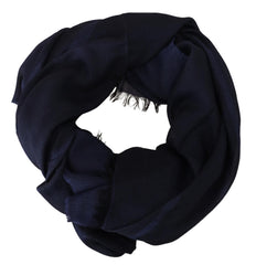 GF Ferre Donkerblauwe Wollen Nekwrap Sjaal Franjes