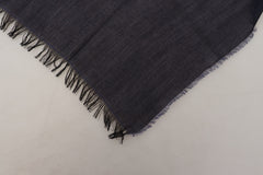 GF Ferre Donkerblauwe Wollen Nekwrap Sjaal Franjes