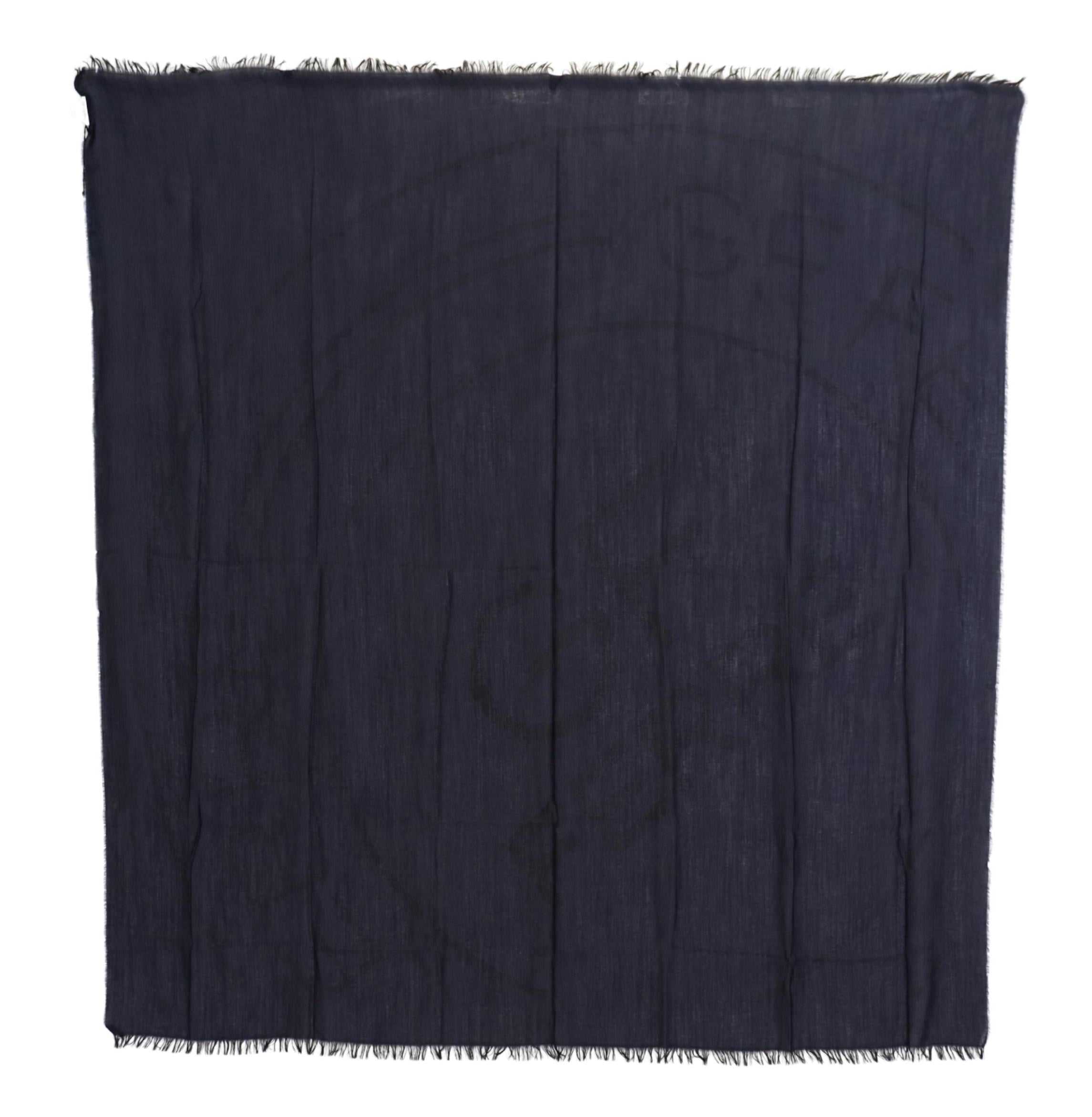 GF Ferre Donkerblauwe Wollen Nekwrap Sjaal Franjes