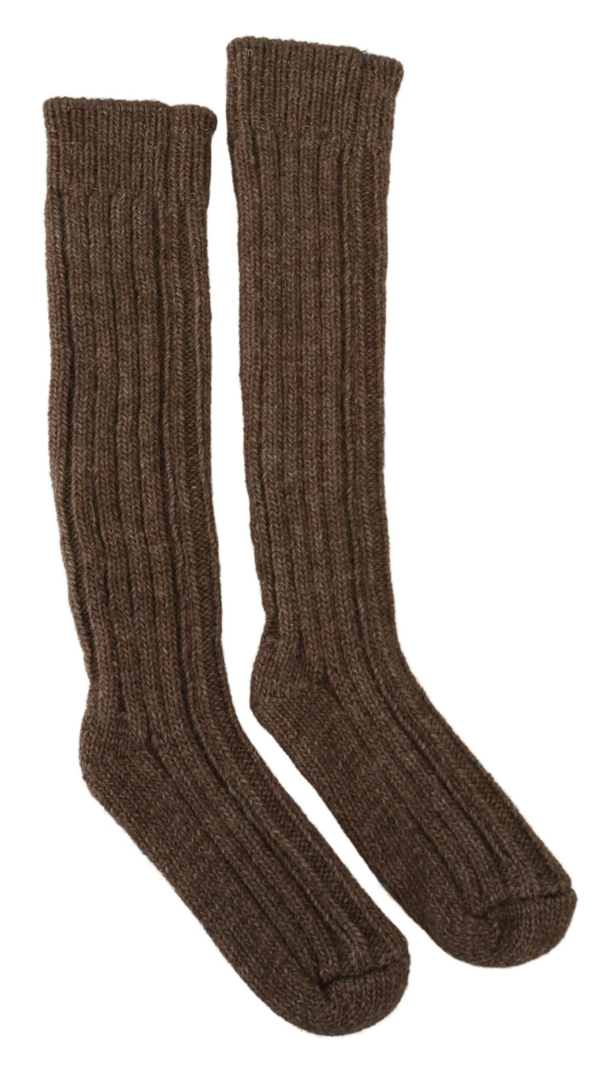 Dolce & Gabbana Braune Wadenlange Damensocken aus Wolle