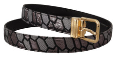 Dolce & Gabbana Multikleur Patchwork Lederen Gouden Jacquard Riem