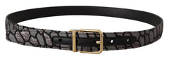 Dolce & Gabbana Multikleur Patchwork Lederen Gouden Jacquard Riem
