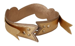 Dolce & Gabbana Schulterriemen aus Goldleder mit LOVE-Patch