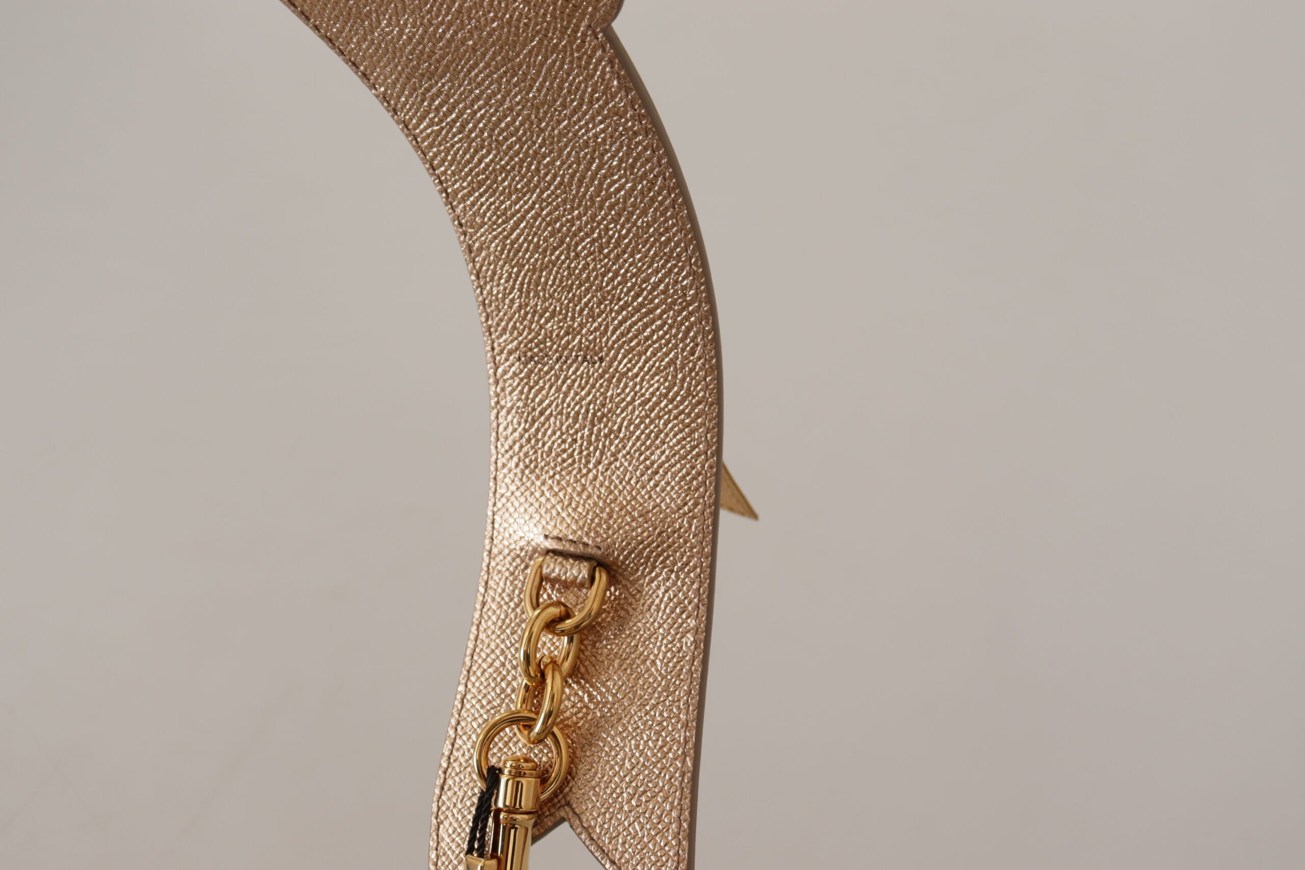Dolce & Gabbana Schulterriemen aus Goldleder mit LOVE-Patch