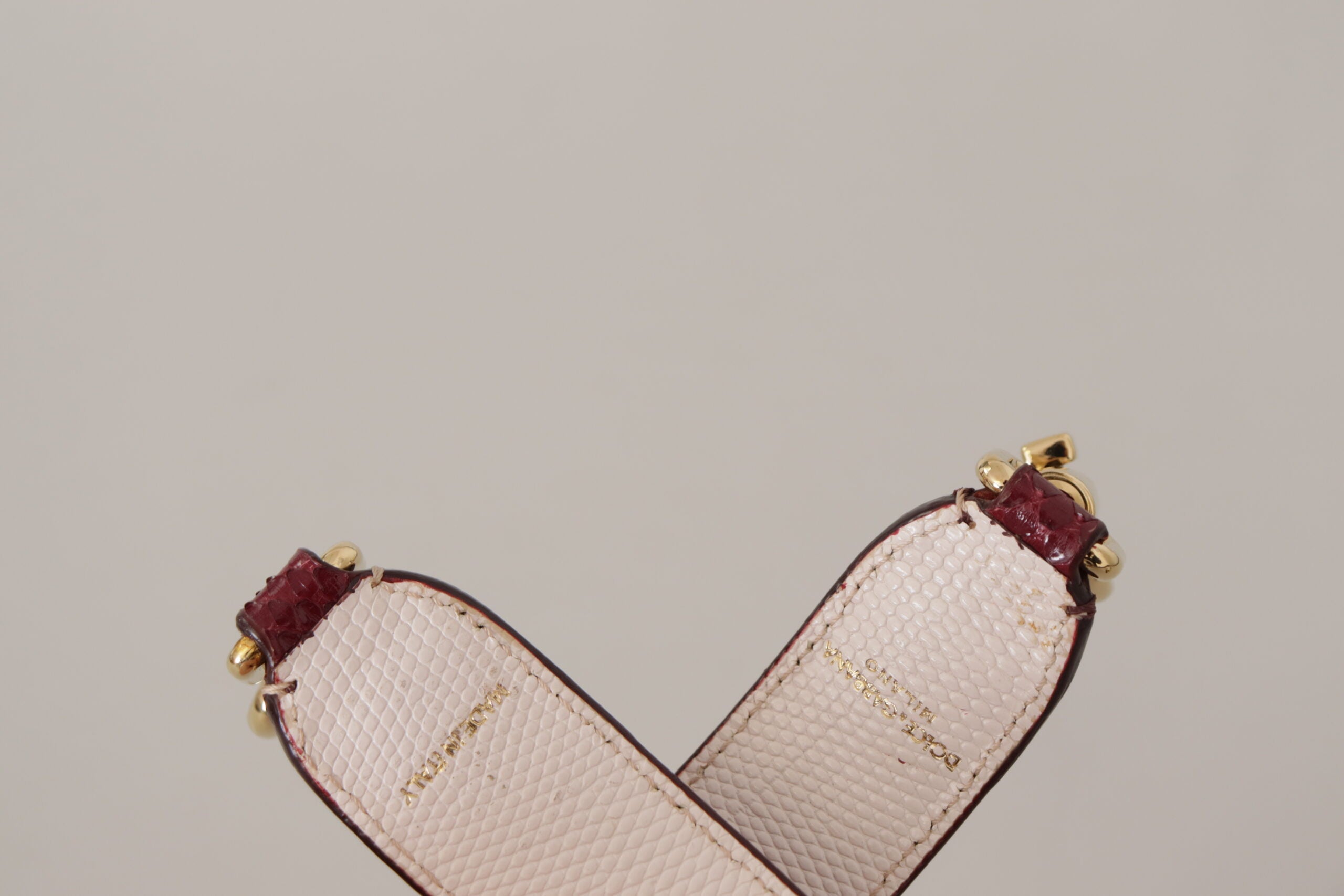 Dolce & Gabbana Bordeaux Leder Kristalle Tasche Schulterriemen