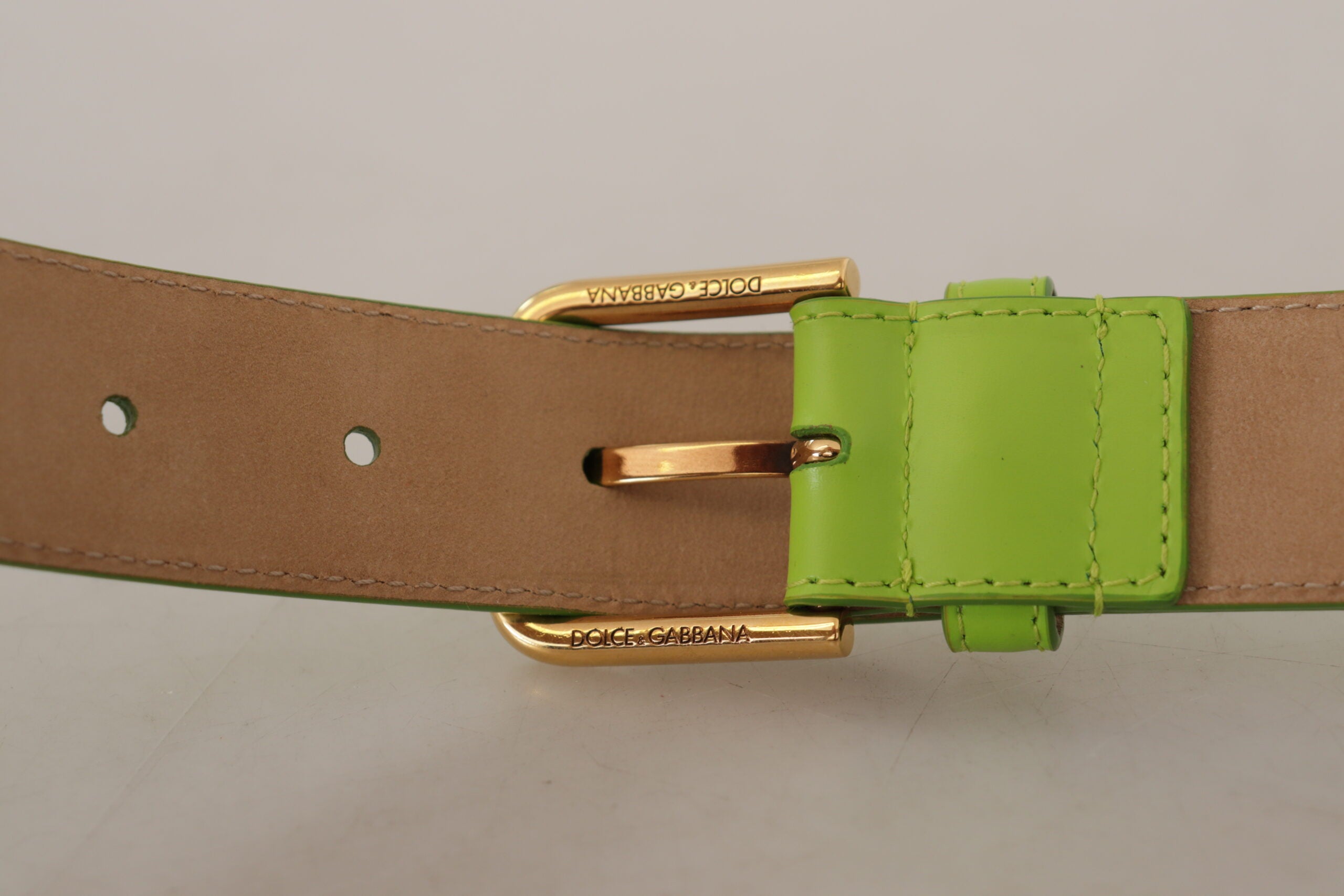 Dolce & Gabbana Grüne Leder Devotion Herz Micro Tasche Kopfhörer Gürtel