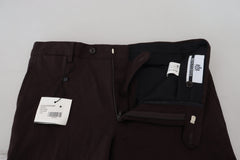 BENCIVENGA Braune Baumwollhose für Herren, schmal zulaufend