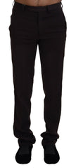 BENCIVENGA Braune gerade geschnittene elegante Herrenhose