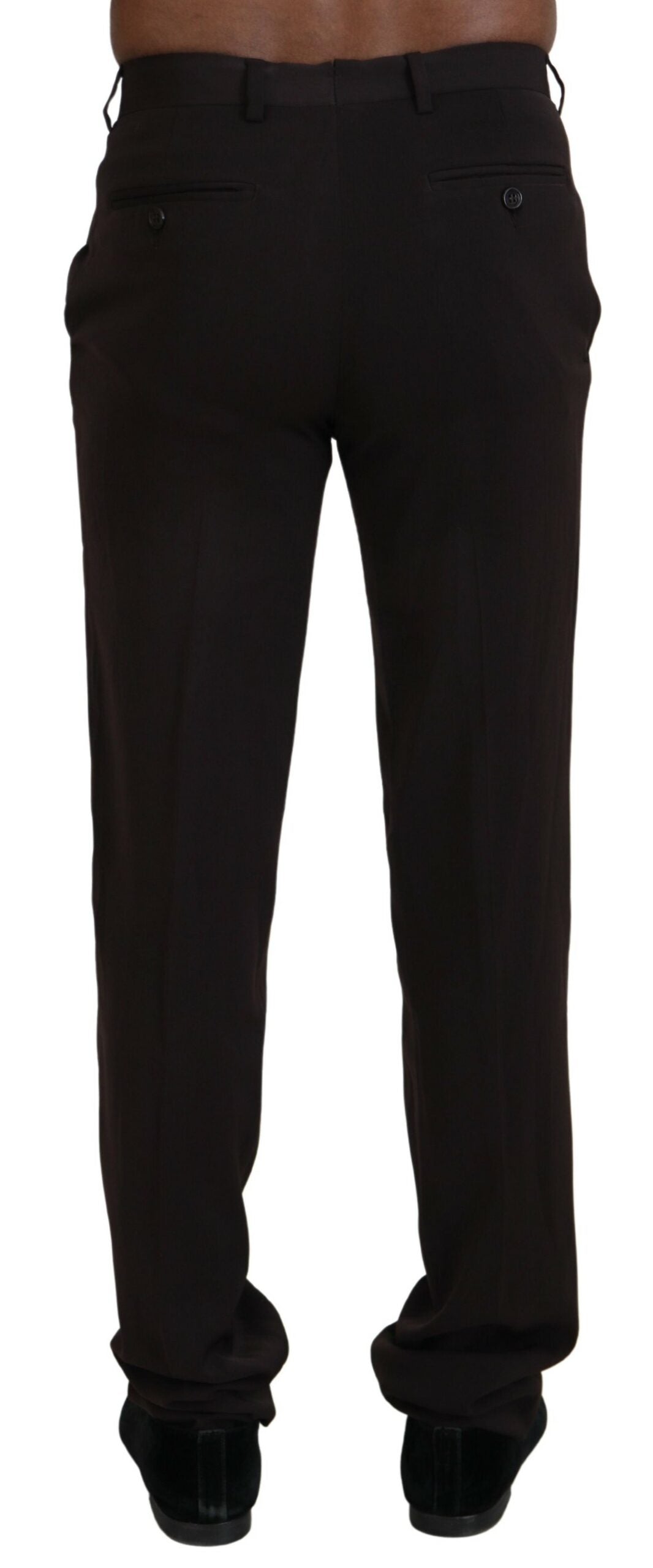 BENCIVENGA Braune gerade geschnittene elegante Herrenhose