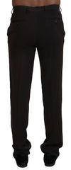 BENCIVENGA Braune gerade geschnittene elegante Herrenhose