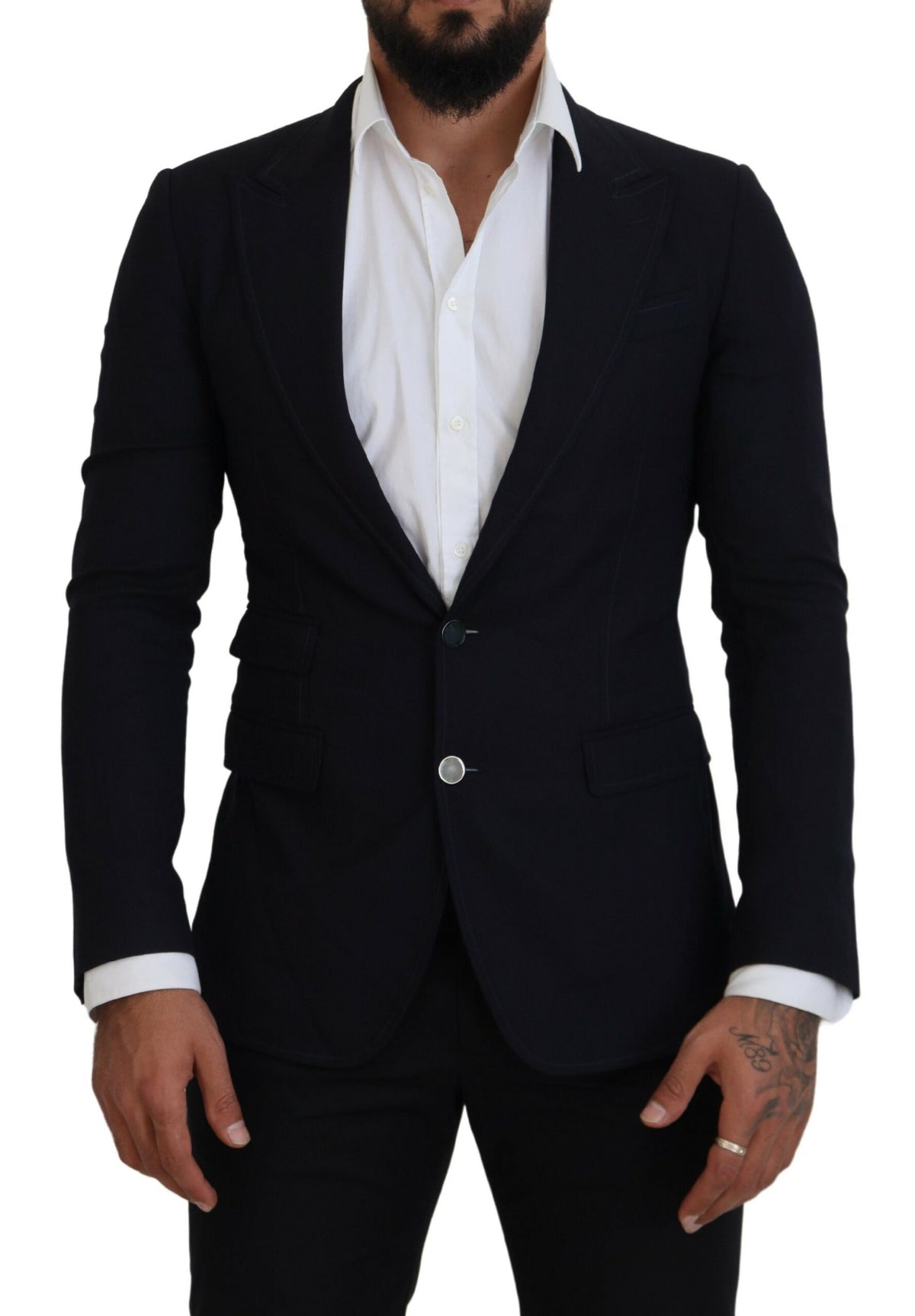 Dolce & Gabbana Blauer Taormina Blazer aus Wolle