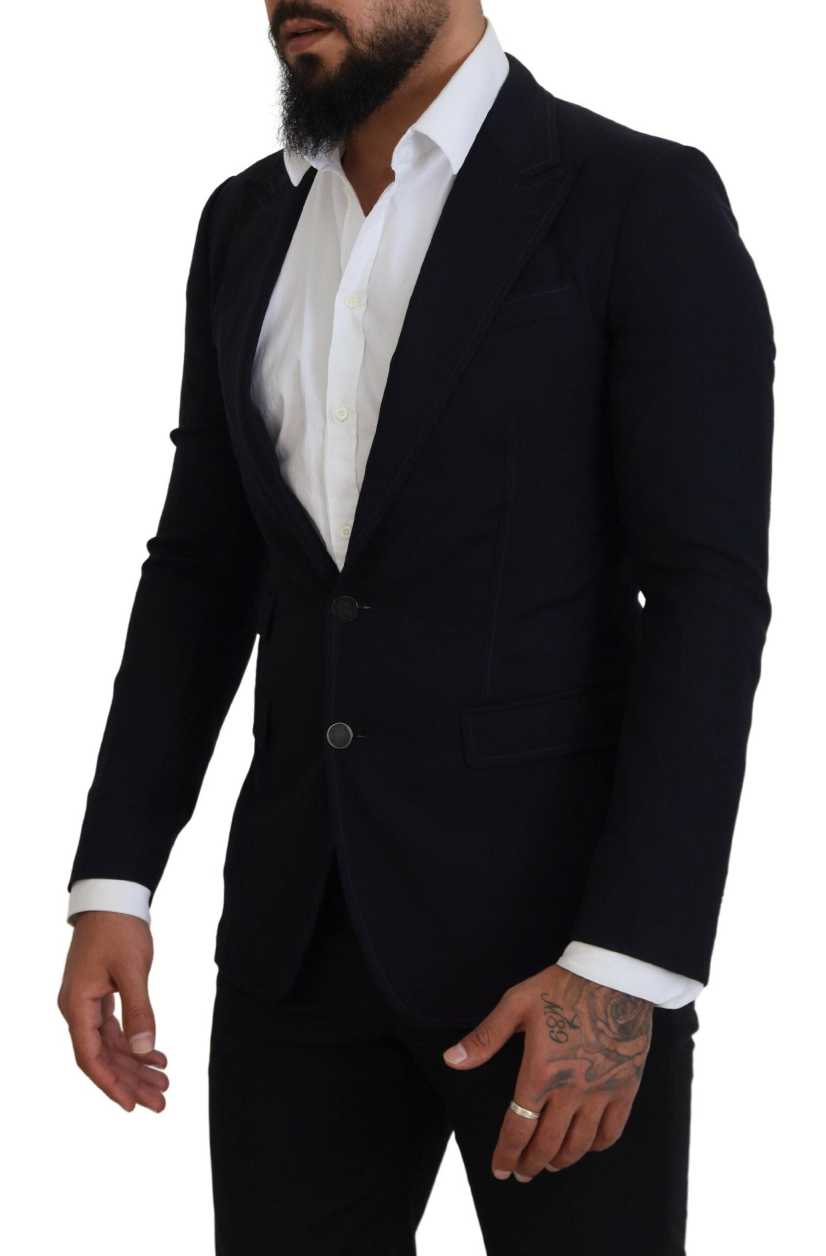 Dolce & Gabbana Blauer Taormina Blazer aus Wolle