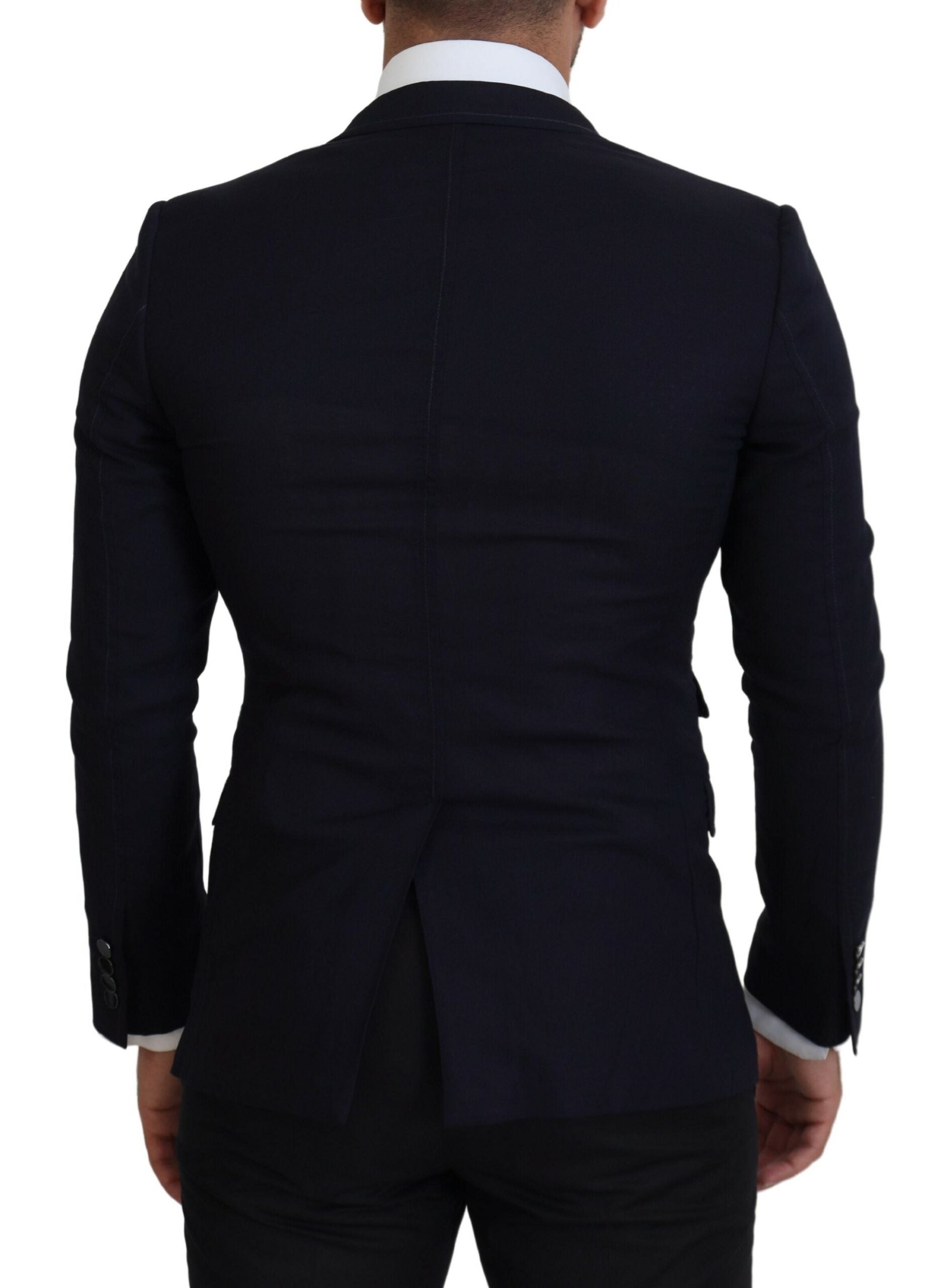 Dolce & Gabbana Blauer Taormina Blazer aus Wolle
