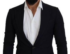 Dolce & Gabbana Blauer Taormina Blazer aus Wolle