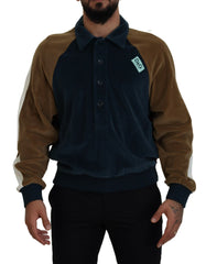 Dolce & Gabbana Pullover mit Kragen aus mehrfarbiger Baumwolle