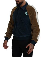 Dolce & Gabbana Pullover mit Kragen aus mehrfarbiger Baumwolle