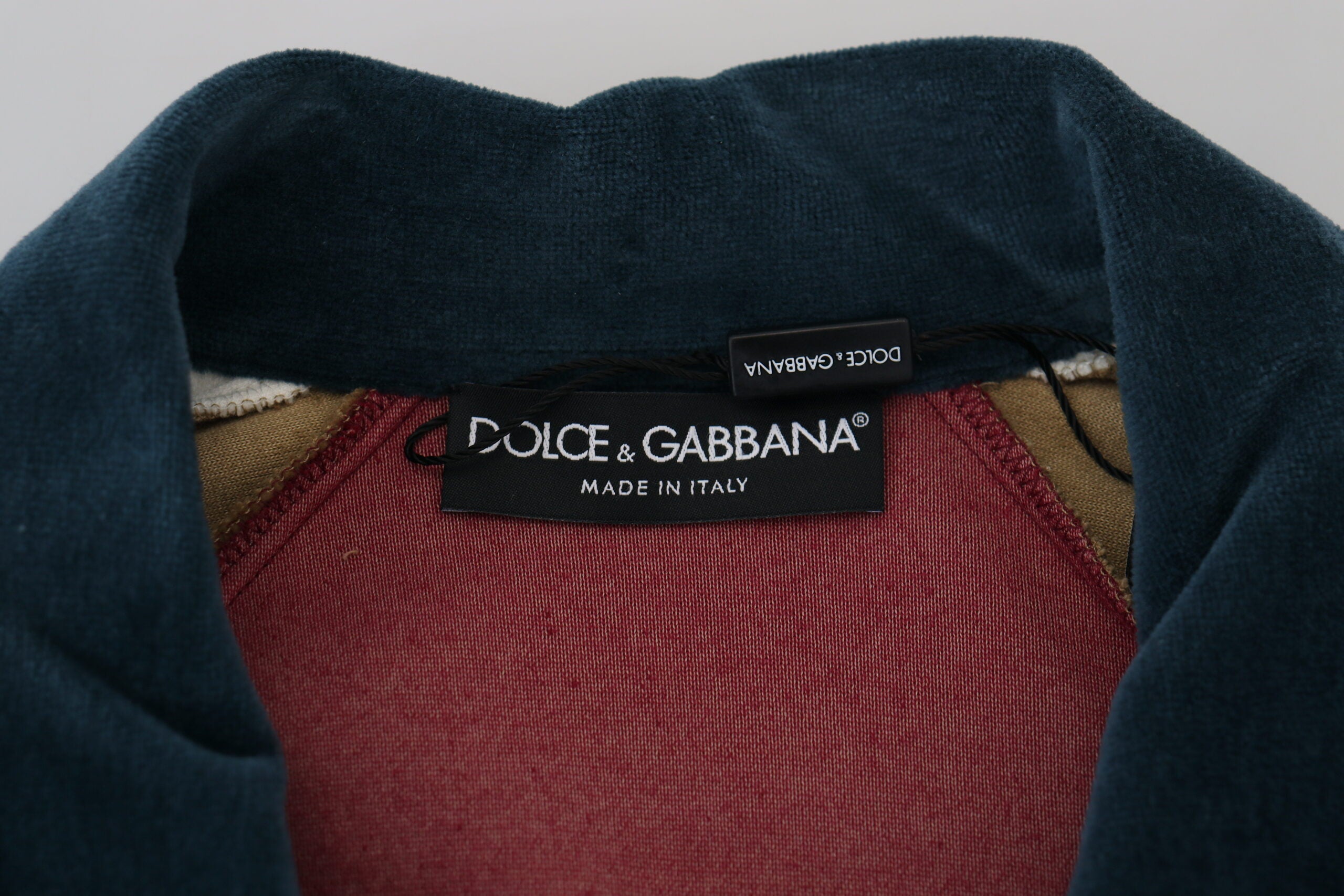 Dolce & Gabbana Pullover mit Kragen aus mehrfarbiger Baumwolle