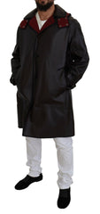 Dolce & Gabbana Schwarzer Trench-Kapuzenparka Baumwolljacke