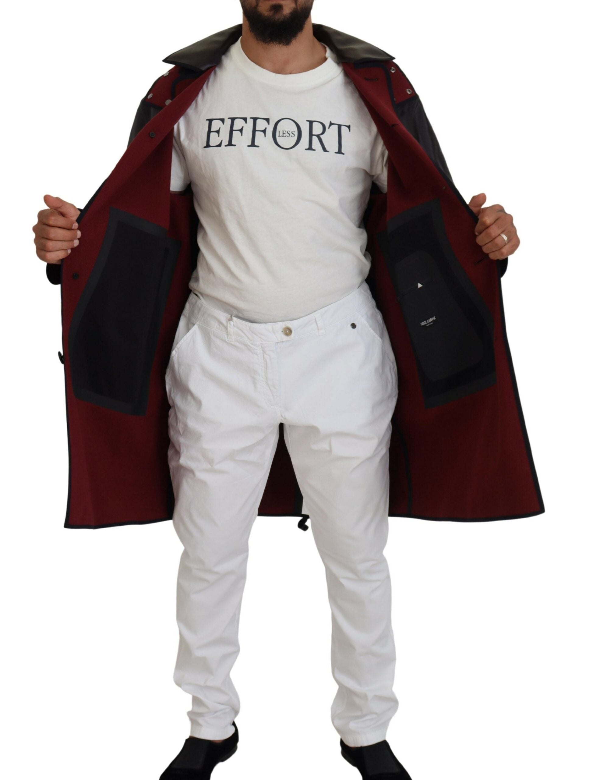 Dolce & Gabbana Schwarzer Trench-Kapuzenparka Baumwolljacke