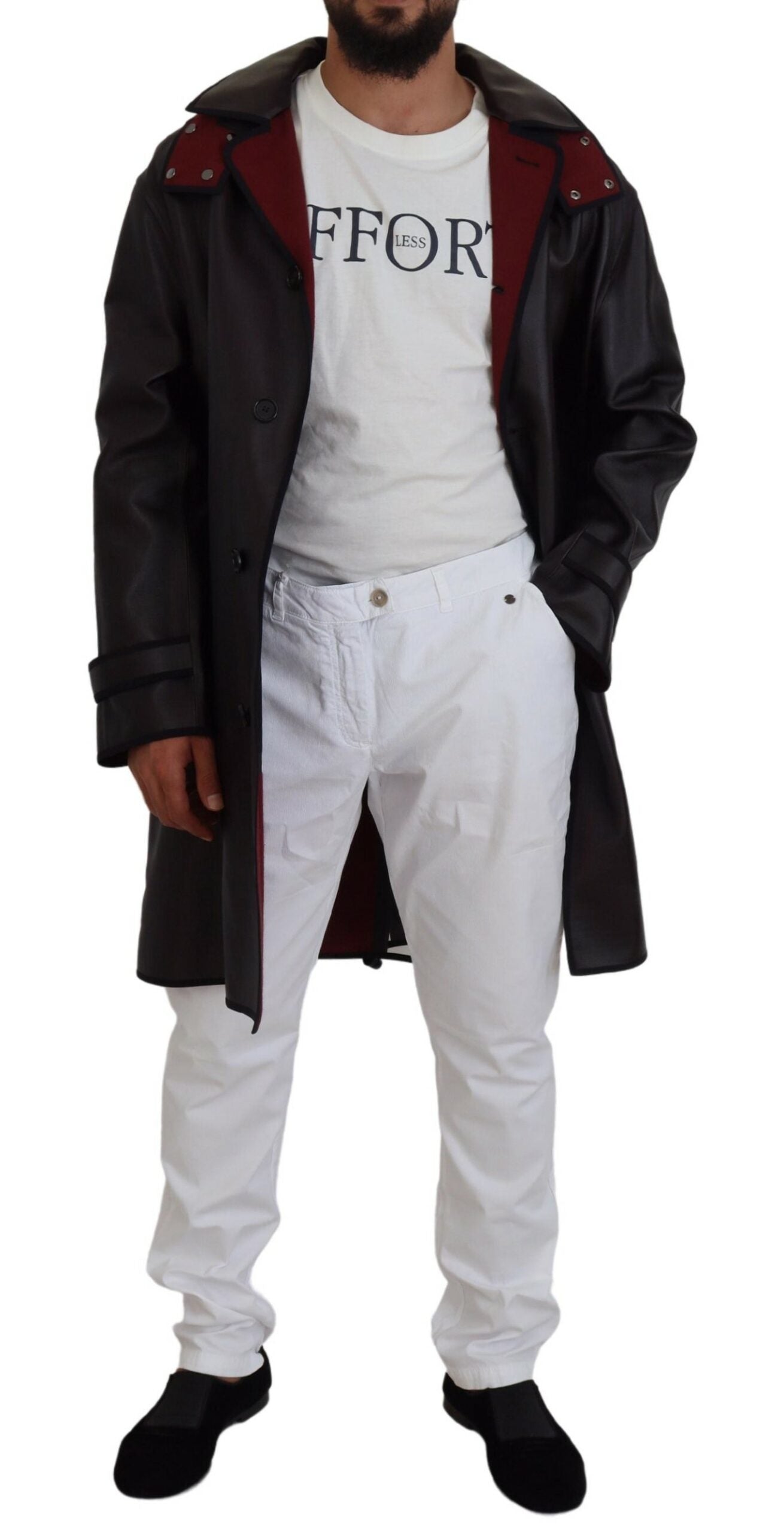 Dolce & Gabbana Schwarzer Trench-Kapuzenparka Baumwolljacke