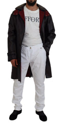 Dolce & Gabbana Schwarzer Trench-Kapuzenparka Baumwolljacke