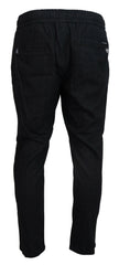 Dolce & Gabbana Graue Tapered Baumwollhose