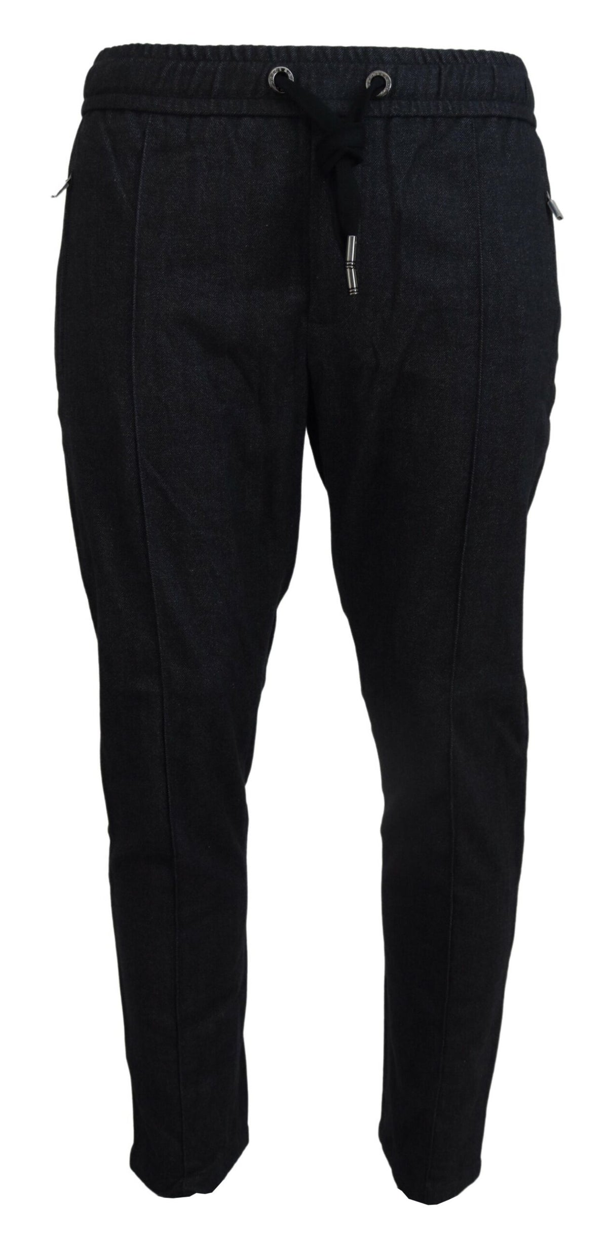 Dolce & Gabbana Graue Tapered Baumwollhose