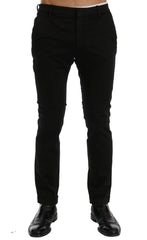 Costume National Zwarte Slim Fit Katoenen Stretchbroek