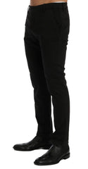 Costume National Zwarte Slim Fit Katoenen Stretchbroek