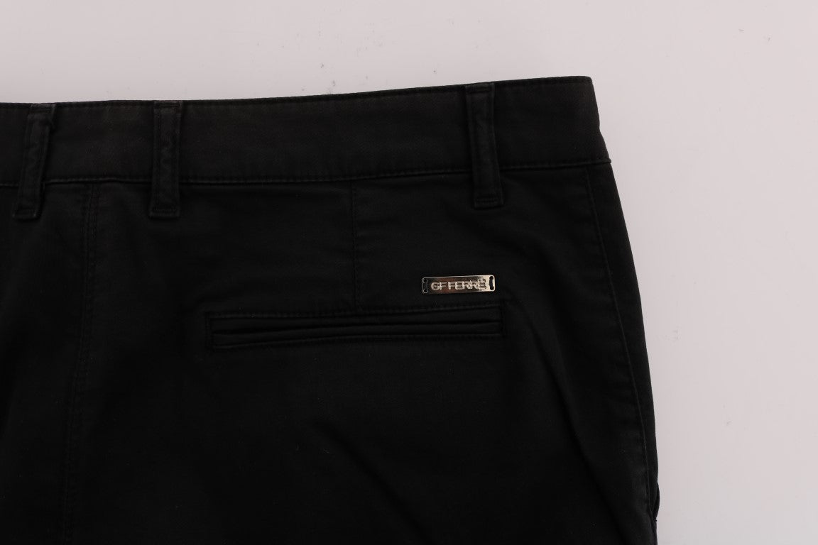 GF Ferre schwarze Stretch-Chino-Hose aus Baumwolle