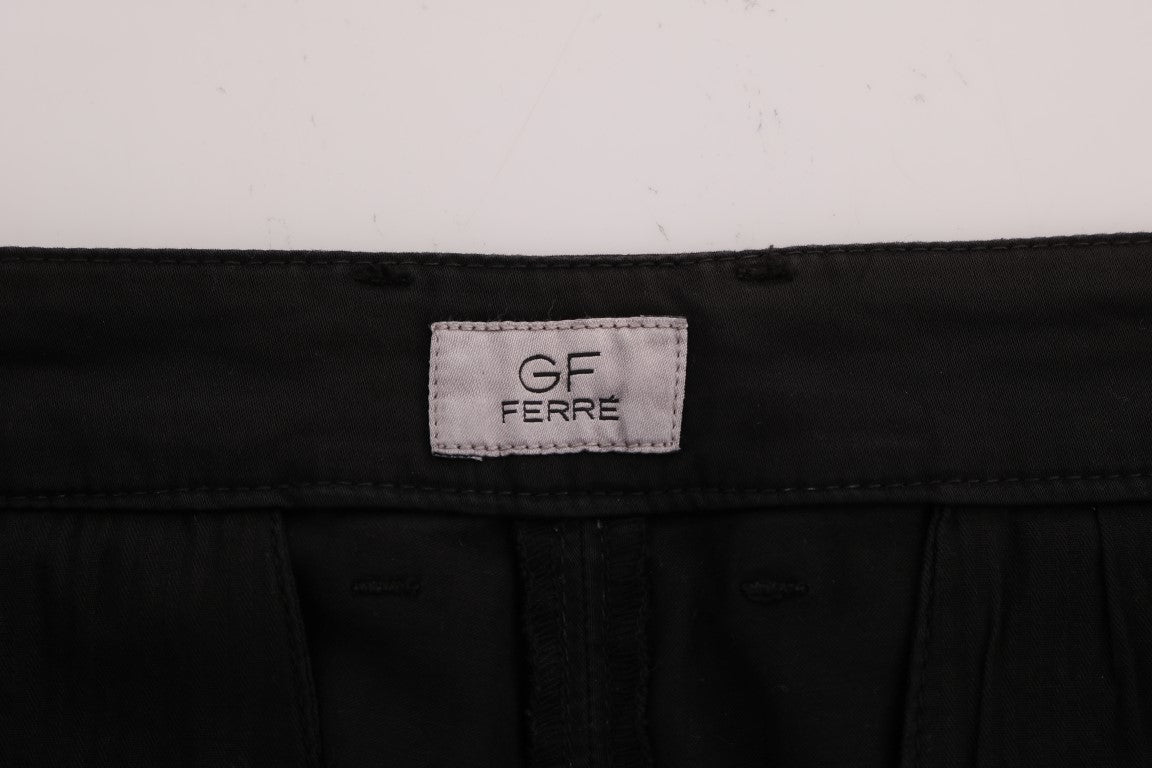 GF Ferre schwarze Stretch-Chino-Hose aus Baumwolle