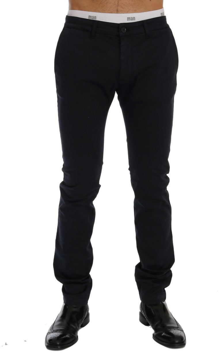 GF Ferre Blue Chinos aus Baumwoll-Stretch