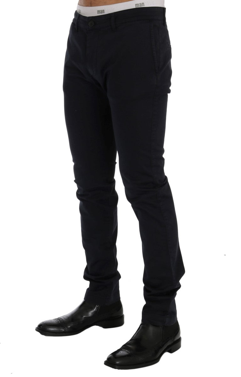 GF Ferre Blue Chinos aus Baumwoll-Stretch