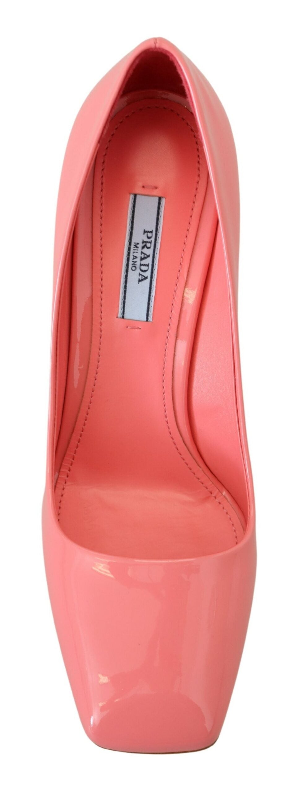 Prada Pumps Blockabsatz Lackleder Pink Klassisch