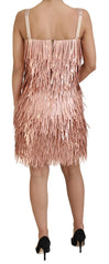 Dolce & Gabbana Pink Tinsel Ärmelloses A-Linien-Kleid