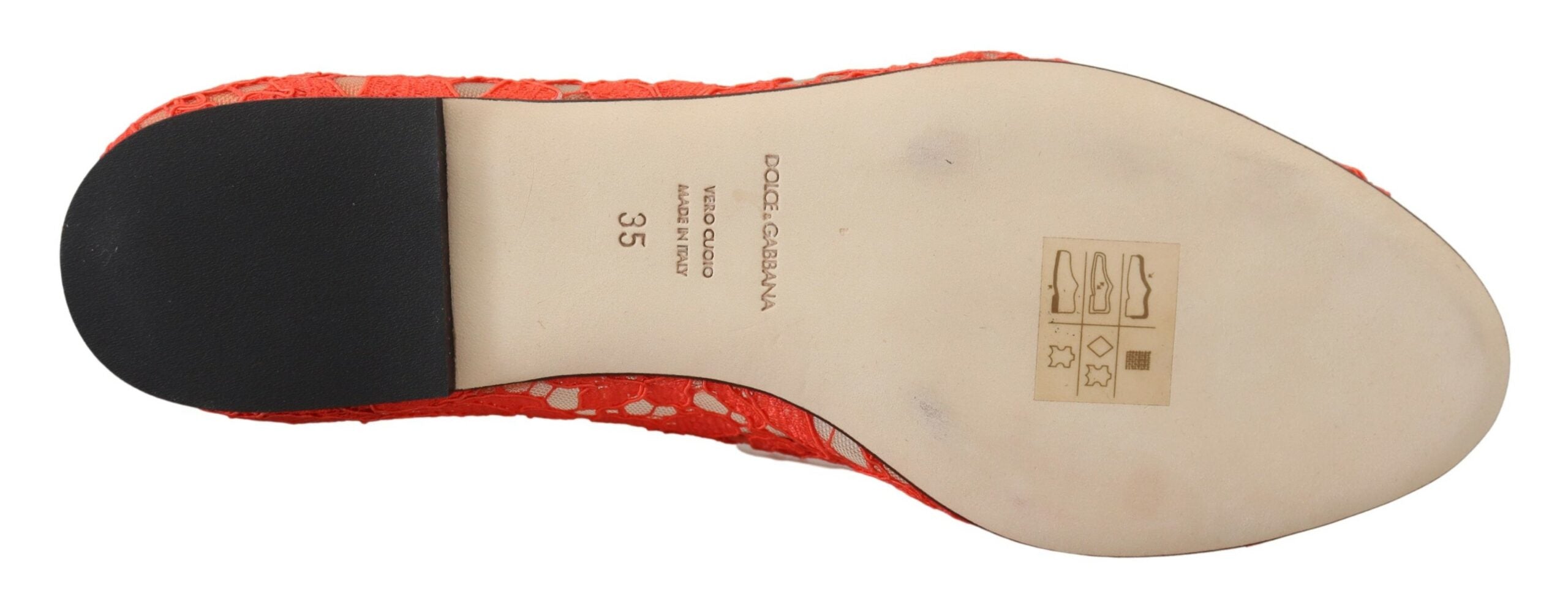 Dolce & Gabbana Rote Taormina Spitze Kristalle Ballerinas Schuhe