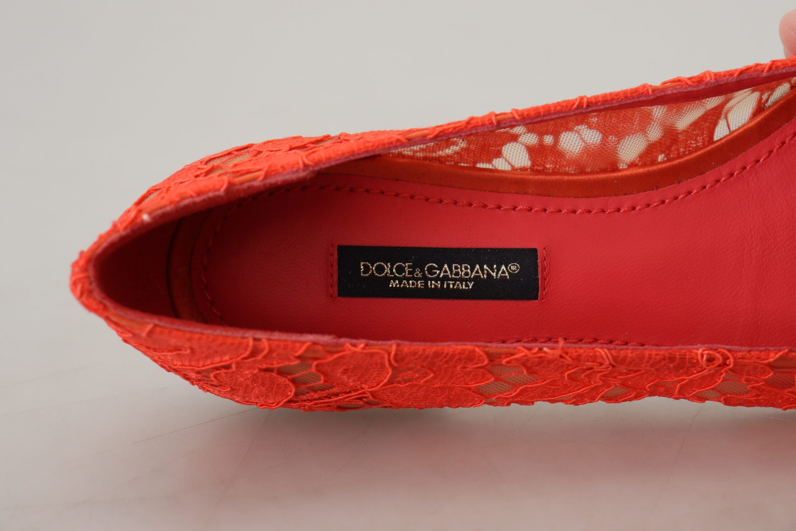 Dolce & Gabbana Rote Taormina Spitze Kristalle Ballerinas Schuhe