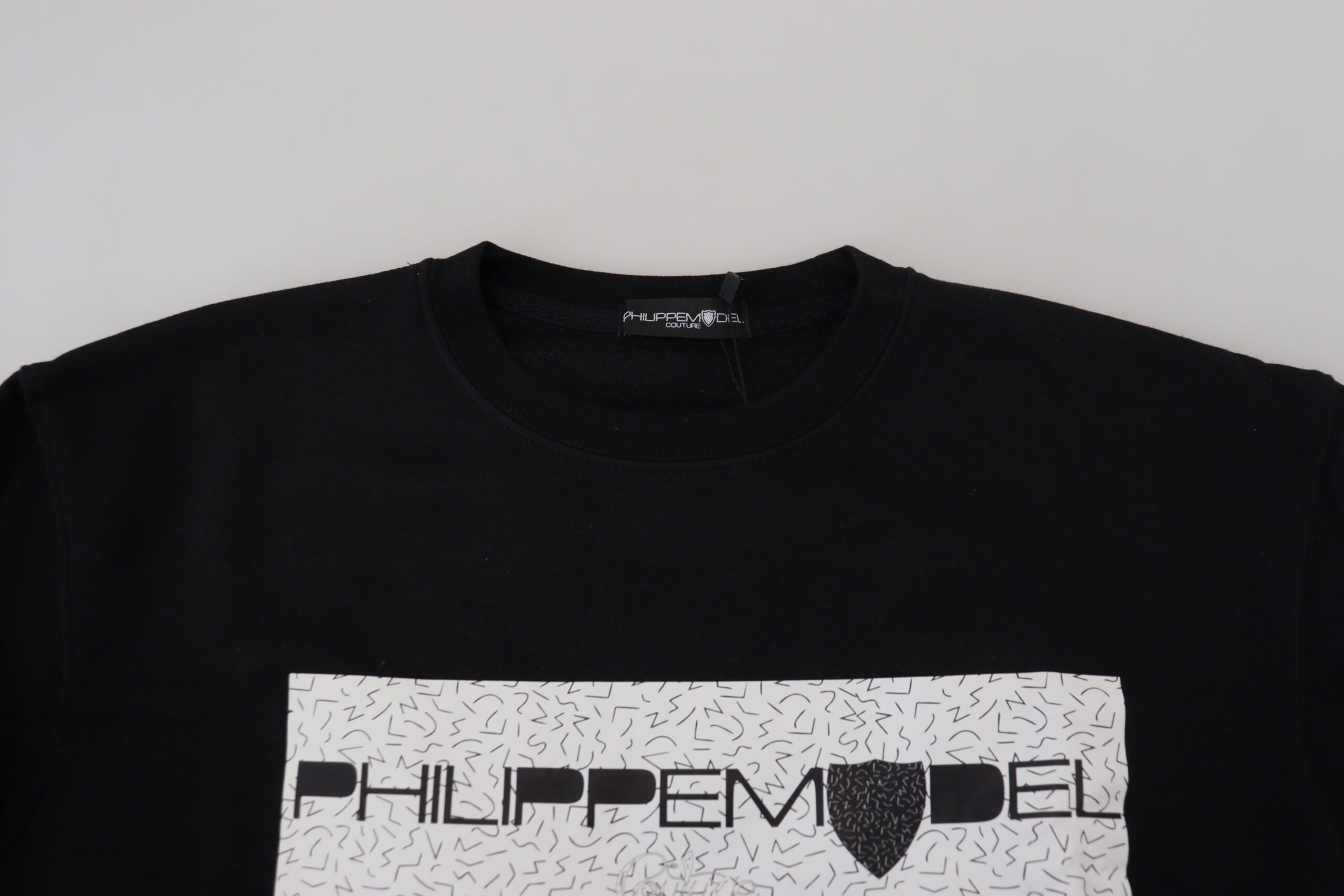Philippe Model Pullover mit langen Ärmeln und schwarzem Print