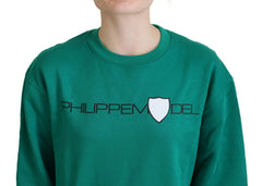 Philippe Model Groen Bedrukte Trui met Lange Mouwen