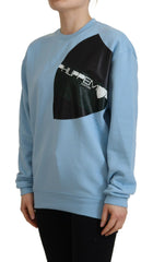 Philippe Model Hellblauer Langarmpullover mit Logo-Print