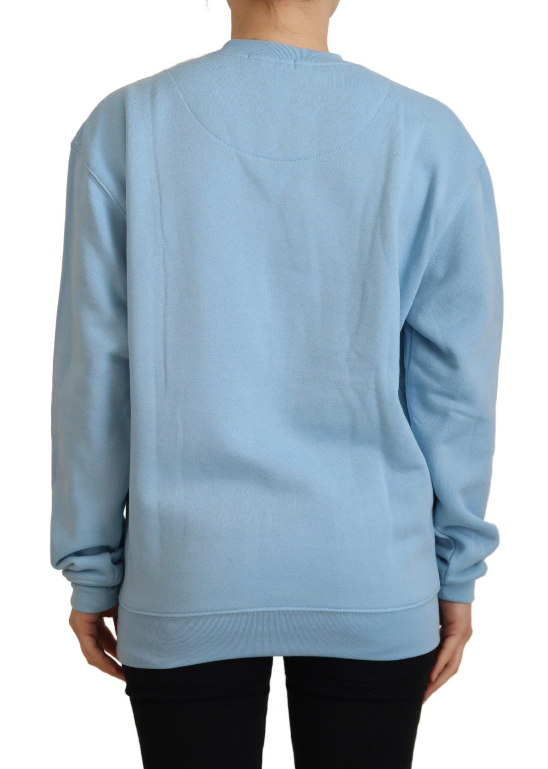 Philippe Model Hellblauer Langarmpullover mit Logo-Print