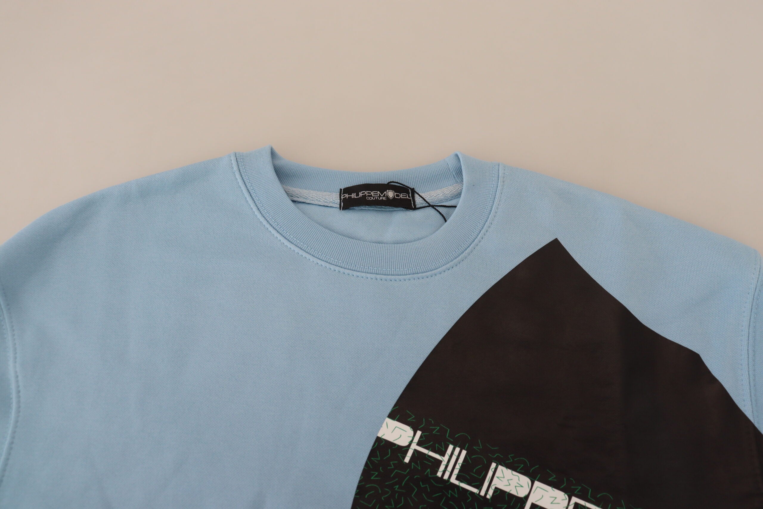 Philippe Model Hellblauer Langarmpullover mit Logo-Print