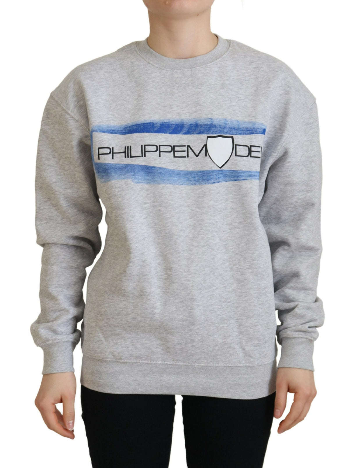 Philippe Model Grijs Bedrukte Trui met Lange Mouwen