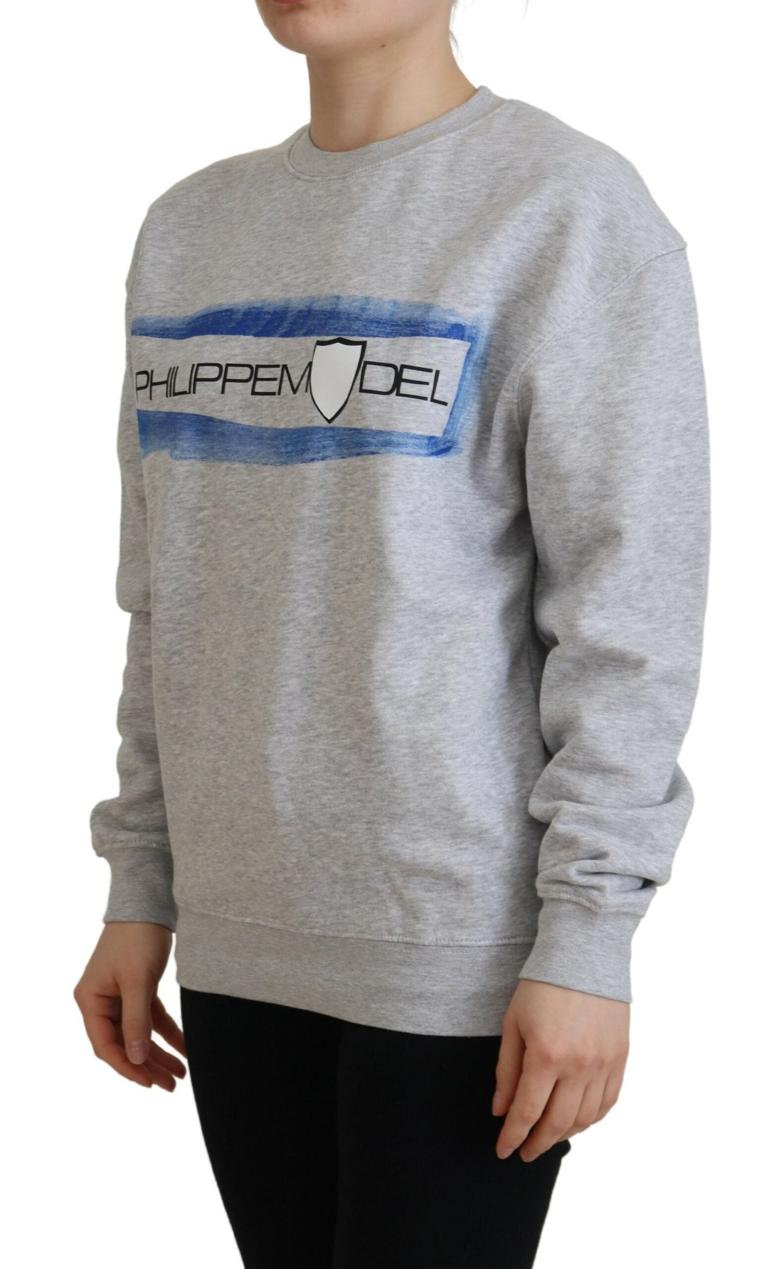 Philippe Model Grijs Bedrukte Trui met Lange Mouwen