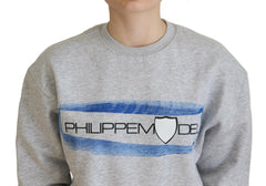 Philippe Model Grijs Bedrukte Trui met Lange Mouwen
