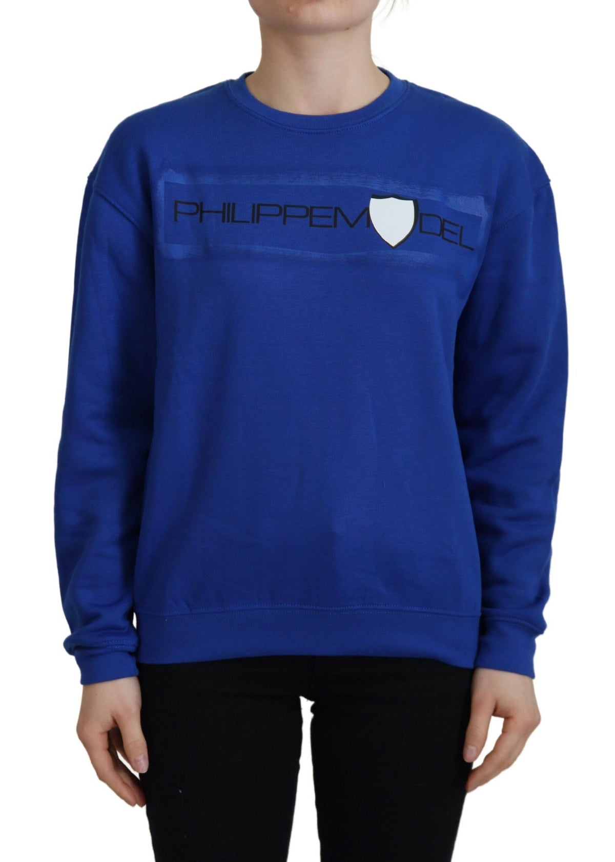 Philippe Model Blauer Pullover mit langen Ärmeln und Print
