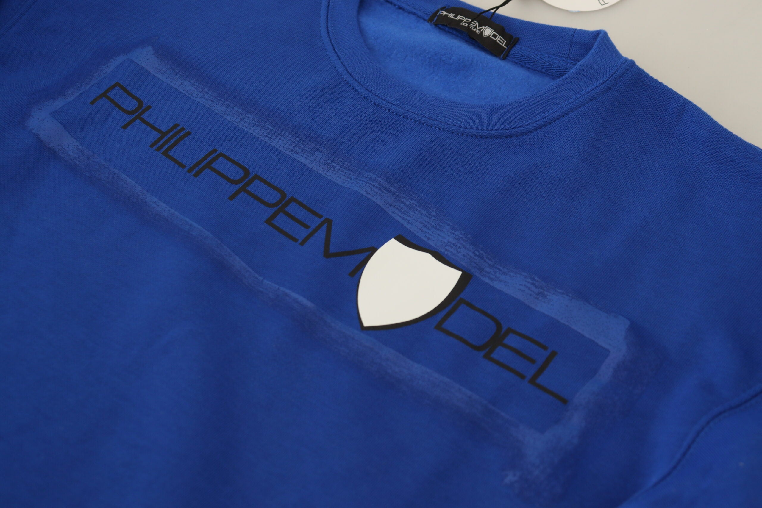 Philippe Model Blauer Pullover mit langen Ärmeln und Print