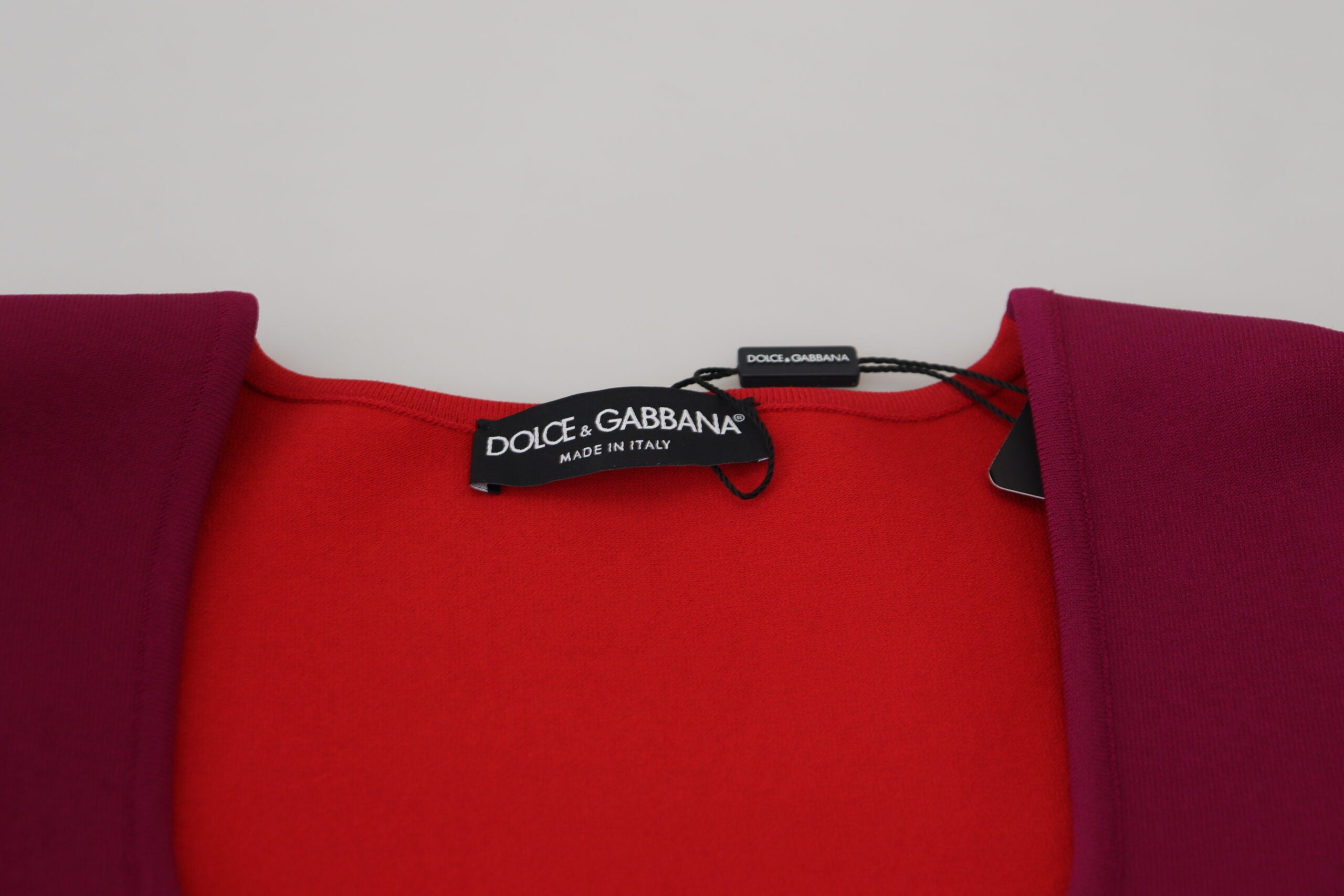 Dolce & Gabbana veelkleurige viscose trui met vierkante hals