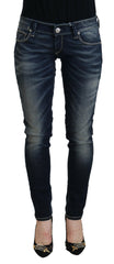 Acht Blue Washed Cotton Slim Fit Damen-Jeans