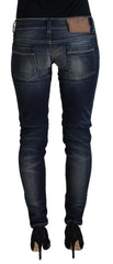 Acht Blue Washed Cotton Slim Fit Damen-Jeans